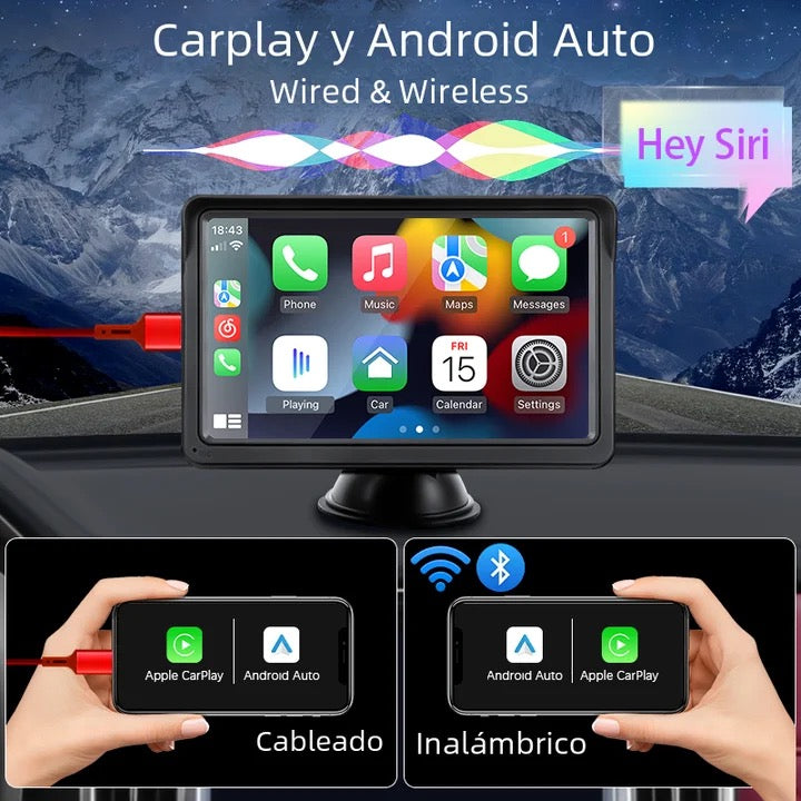 Pantalla Multimédia Universal con CarPlay y Android Auto | + Regalo Exclusivo